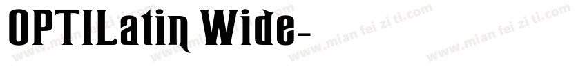 OPTILatin Wide字体转换